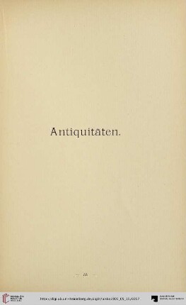 Antiquitäten (Nr. 594-751)