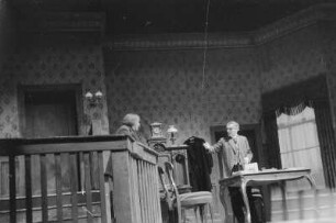 Szenenbilder aus " Aufruf an der Mauer", Meininger Theater, 1954