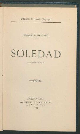 Soledad : (tradición del pago)