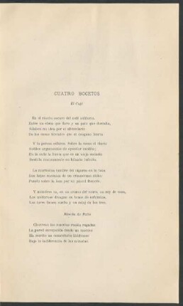 Cuatro Bocetos