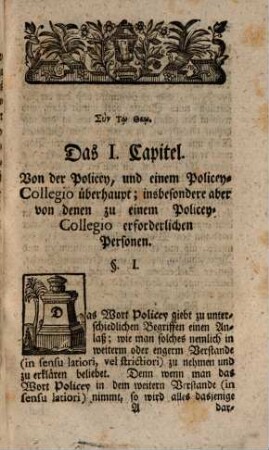 Unvorgreifliche Gedanken von der Einrichtung eines Polizey-Collegii