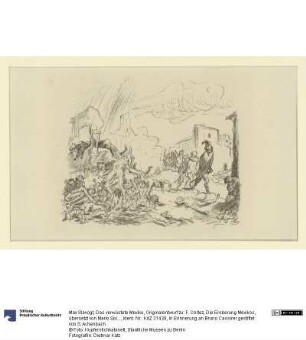 Das verwüstete Mexiko, Originalentwurf zu: F. Cortez, Die Eroberung Mexikos, übersetzt von Mario Spiro, Verlag Bruno Cassirer, Berlin 1918, mit 112 Federlithographien von Max Slevogt