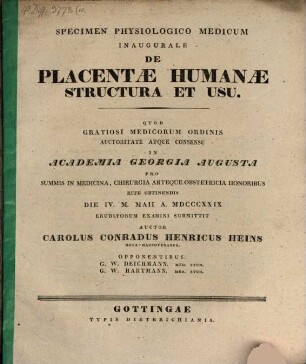 De placentae humanae structura et usu
