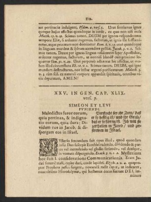 XXV. In Gen. Cap. XLIX. vers. 7. Simeon Et Levi Pvniendi.