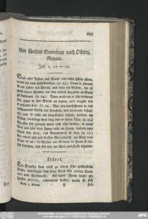 Am fünften Sonntage nach Ostern, Rogate. Jak. 1, 22-27.