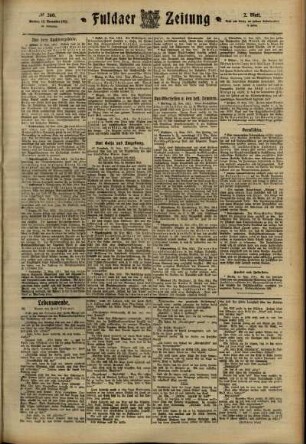 Zweite Ausgabe vom Montag, den 13. November 1911.
