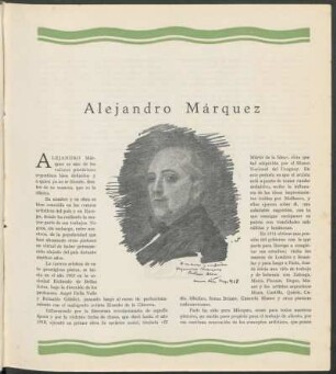 Alejandro Márquez : Retrato por Antonio Alice