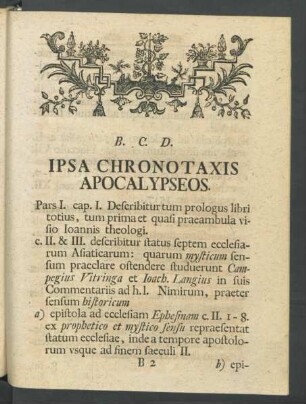 Ipsa Chronotaxis Apocalypseos