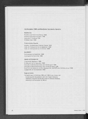 Im Dezemeber 1989 veröffentlichte Statistische Berichte