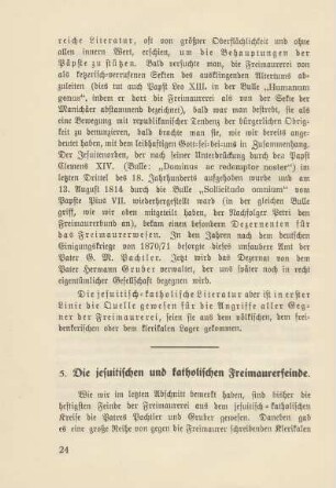 5. Die jesuitischen und katholischen Freimaurerfeinde.