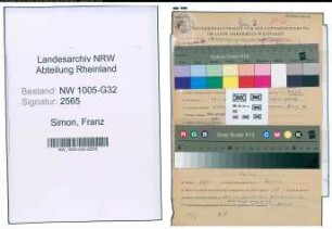 Entnazifizierung Franz Simon , geb. 18.06.1900 (Staedt.Angestellter)