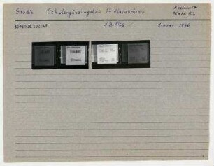 Studie Schulergänzungsbau 12 Klassenräume. unbekannt
