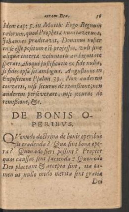 De Bonis Operibus.