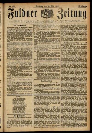 Ausgabe vom Dienstag, den 10. Mai 1892.