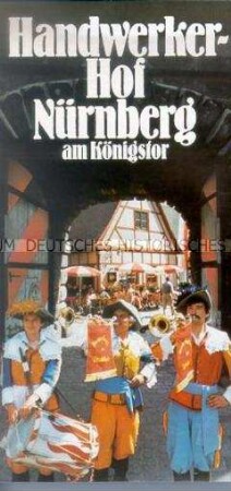 Werbeblatt des Handwerker-Hofes Nürnberg (mehrsprachig)