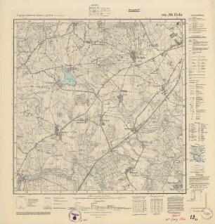 1862 Alt Belz, Topographische Karte 1:25000 (4 cm - Karte)