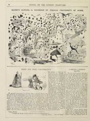 Guido's Aurora. - A souvenir of French Fraternity at Rome; Hints for home colonisation