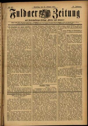 Ausgabe vom Samstag, den 13. Oktober 1894.