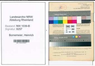 Entnazifizierung Heinrich Bornemeier , geb. 04.09.1909 (Angestellter)