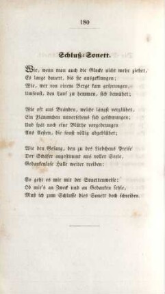 Schluß-Sonett.
