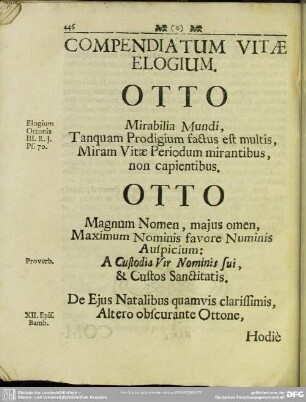 Compendiatum Vitae Elogium