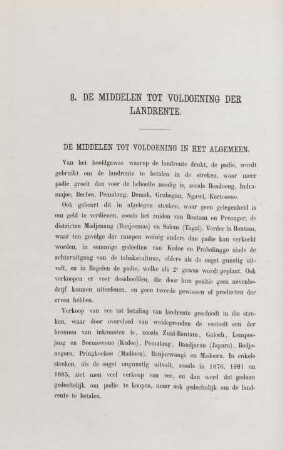8. De middelen tot voldoening der landrente