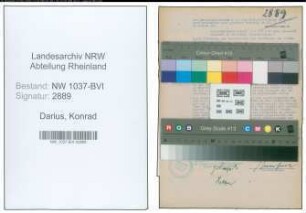 Entnazifizierung Konrad Darius , geb. 26.12.1896 (Ingenieur)