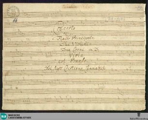 Concertos - Mus. Hs. 66 : fl, orch; D; GroF 690