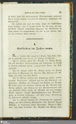 4. Hofleben im Jahre 1828