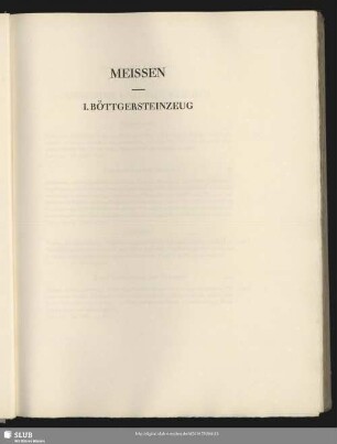 Meissen. I. Böttgersteinzeug