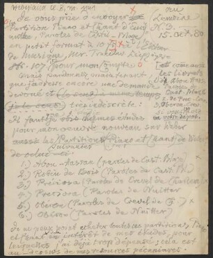 Brief an Editions Henry Lemoine : 15.10.1880-16.10.1880