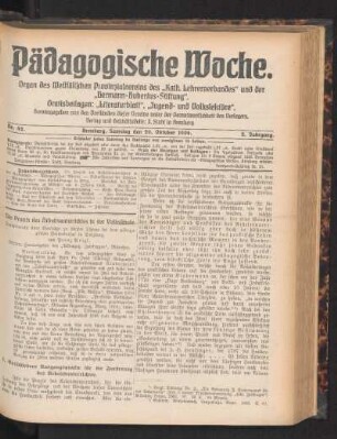 ¬Die¬ Praxis des Arbeitsunterrichtes in der Volksschule : Selbstbericht über Vorträge zu diesem Thema bei dem pädagogischen Ferienkursus in Salzburg