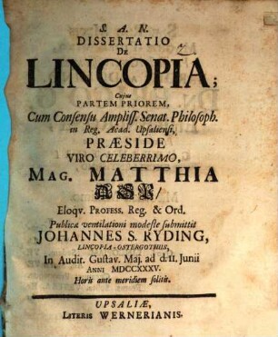 Diss. de Lincopia