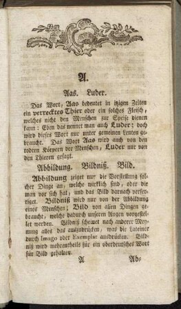 Aas. - Aufbringen.