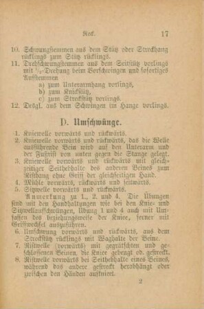 D. Umschwünge