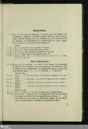 Stammfolge