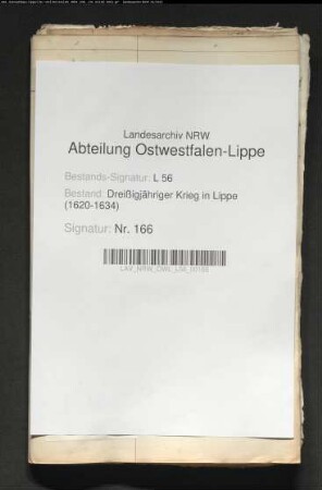 Kontributionen für die Truppem des kaiserlichen Obristen Lothar Dietrich von Bönninghausen und dessen Obristwachtmeister Gerhard Scholler