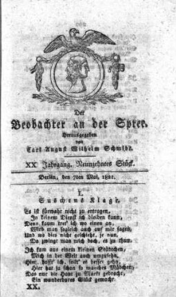 19. Stueck, 7. Mai 1821