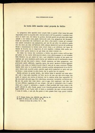 La teoria delle macchie solari proposta da Galileo