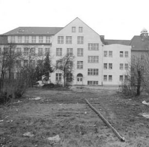 Dresden-Laubegast, Linzer Straße 1. 64. Oberschule (um 1905). Hoffront