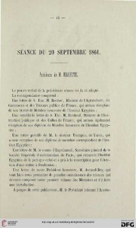 Séance du 20 septembre 1861
