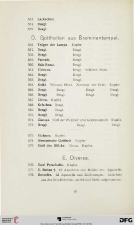 E. Diverse (Nr. 576-584)