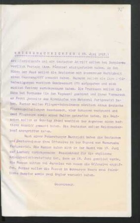 45 Kriegsnachrichten 23. Juni 1915