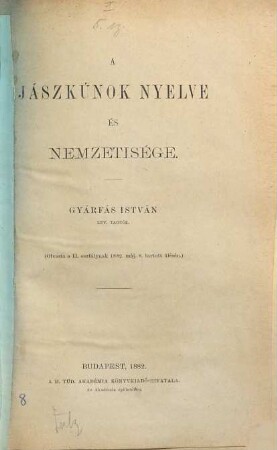 Értekezések a történeti tudományok köréből. 10. 1883, Sz. 5 - 10