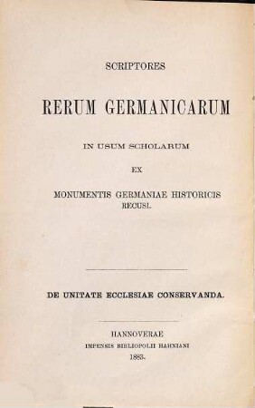 Waltrami ut videtur Liber de unitate ecclesiae conservanda