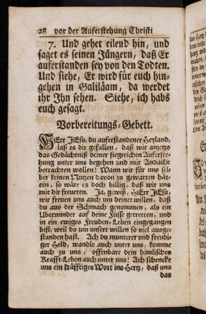 28-29, Vorbereitungs-Gebett