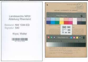 Entnazifizierung Walter Kryut , geb. 07.05.1905 (Lehrer)