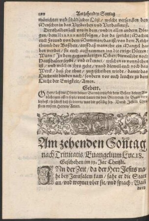 An zehenden Sontag nach Trinitatis ...