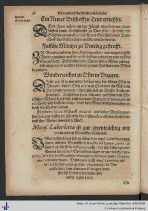 Ein Newer Bischoff zu Trier erwehlet.