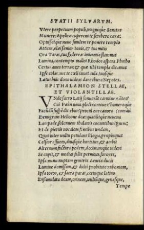 Epithalamion Stellae, Et Violantillae.
